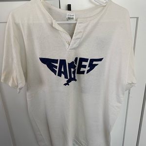 White Vintage Eagles Baseball Tshirt Size L Made in USA